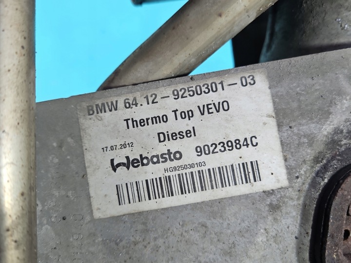 WEBASTO BMW F10 F11 9250301 9023984C CHAUFFAGE POSTOWOJE DIESEL
