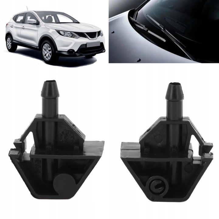 PAIRE BUSE LAVE-GLACE AVANT VITRES 28932-JD000 ABS, NOIRE AC