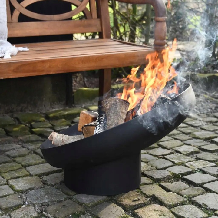 ESSCHERT DESIGN CUVETTE PALENISKOWA, POCHYLA, NOIRE ACIER FF402