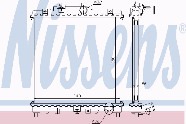 NISSENS 63312 RADIATEUR SYSTÈME REFROIDISSEMENT MOTEUR