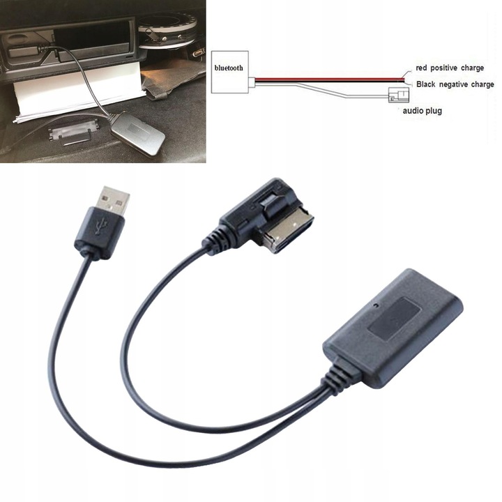 AUTO ADAPTER CABLE AUDIO INTERFEJS BLUETOOTH FROM TWORZYWA SZTUCZNEGO FITS FOR AUDI A4 A5 A6 