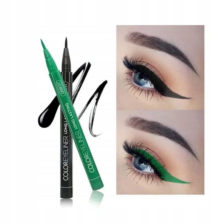 12 COLORES EYELINER EN PLYNIE IMPERMEABLE LATWY EN NOSZENIU MAKIJAZ MATE 