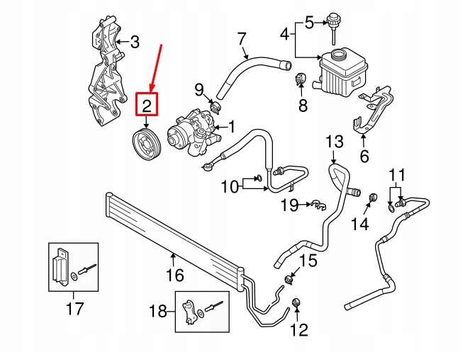 AUDI Q7 4L KOLO POULIE POMPES AMPLIFICATEUR DIRECTION 07D145256E