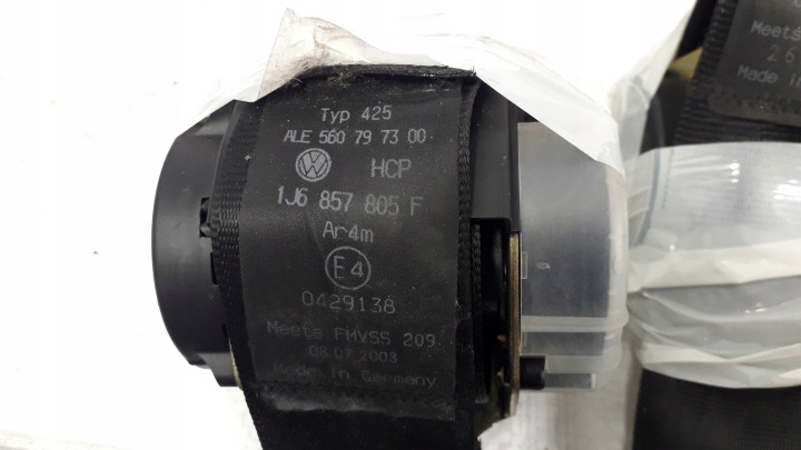 VW GOLF IV CEINTURE DE SÉCURITÉ GAUCHE ARRIÈRE 1J6857805F
