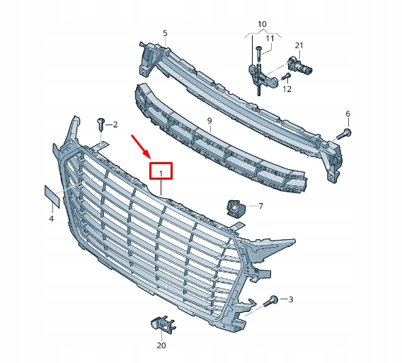 NOUVEAU AUDI TT TEXTURE DE WATTS AVANT RADIATOR GRILLE 8S0853651B 3FZ 8S0853651B3FZ ORIGINAL