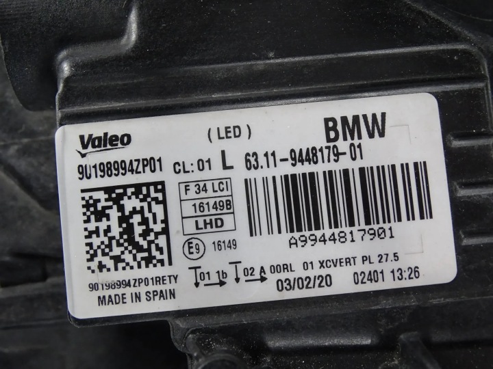 PHARE BMW 3 GT F34 9448179-01