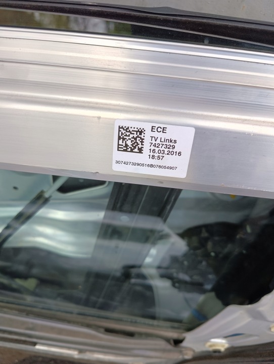 BMW I3 REX L01 C2V PORTES GAUCHE AVANT GAUCHE AVANT VITRE