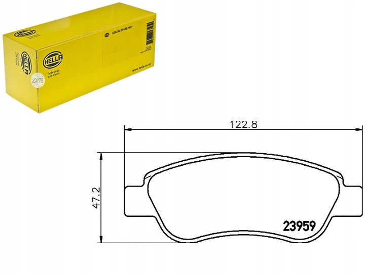 SET - SET PADS BRAKE [HELLA] photo 1 - milautoparts-fr.ukrlive.com