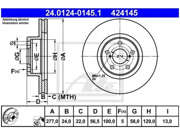 DISCOS PARTE DELANTERA SUBARU IMPREZA GP 1.6 2.0 12-16 GJ 1.6 2.0 11-16 GFC 2.0 96-00 