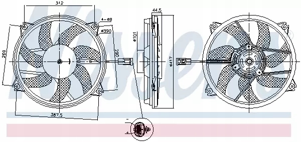 VENTILATEUR RADIATEUR 850035 NISSENS CITROEN