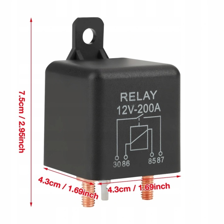 12V 200A NORMALNIE OUVERT RELAIS DÉMARREUR