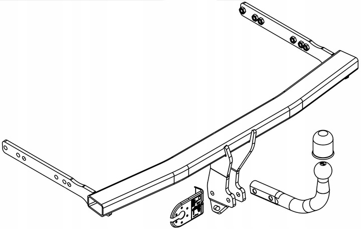 BARRA DE REMOLQUE HOLOWNICZY+MODUL-13PIN SKODA FABIA MK1 MK2 MK3 