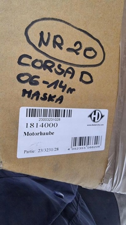 CAPOT COUVERCLE MOTEUR OPEL CORSA D 11-15 1814000 NEUF