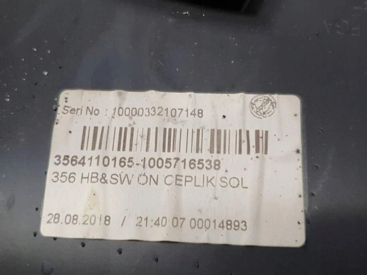 COLLECTEUR AVANT GAUCHES PORTES FIAT TIPO BERLINE COMPACTE (357_) 3564110057 1.6L