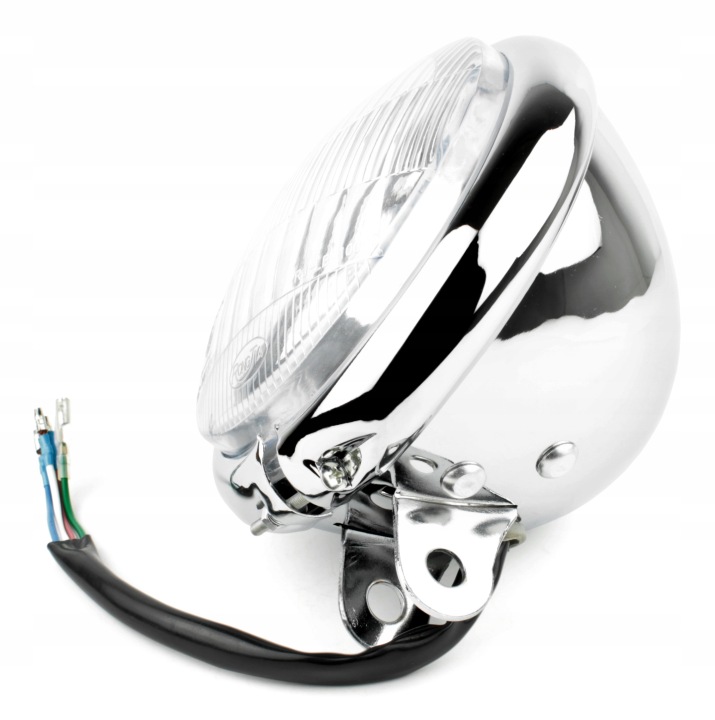 PHARE MOTOCYCLETTE PROJECTEUR AVANT CHOPPER CHROME MNM