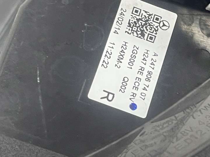 KIT ARRIÈRE PHARE EUROPE A2479067407 A2439069800 MERCEDES EQA H243
