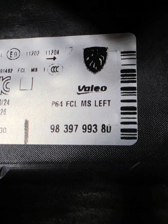 PEUGEOT 3008 III 23- 9839799380 GAUCHE LED FJD PHARE GAUCHE PARE-CHOCS AVANT ORIGINAL