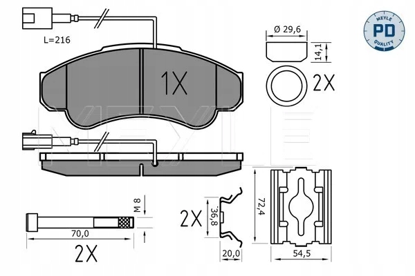 0252391919/PD ZAPATAS HAM. FIAT P. DUCATO 02- 