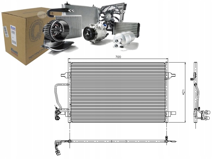 RADIATEUR CLIMATISATION AVEC SÉCHEUR NISSENS 94684 1K0820411F