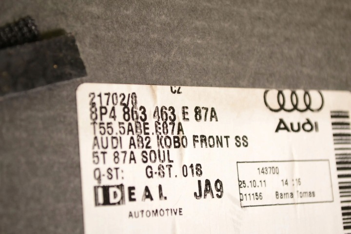 AUDI A3 S3 8V 2012 REVÊTEMENT COUVERCLES DE COFFRE