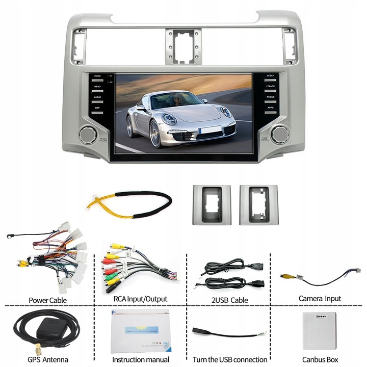 TOYOTA 4RUNNER 09-22 RADIO 2DIN ANDROID12 4GB 