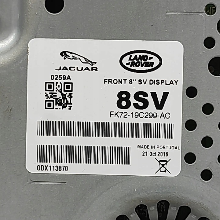 ÉCRAN NAVIGATION JAGUAR XE (X760) FK7219C299AC 33521921 2.0L 132KW 2016