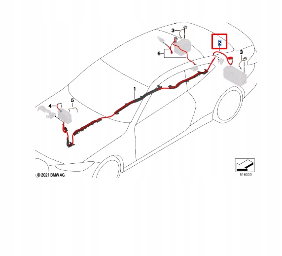 ORIGINAL BMW BATTERIEKABEL PLUS 61125A690C1 OEM