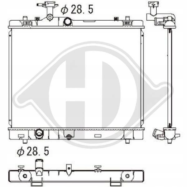 DIEDERICHS DCM3895 CHLODNICA, SISTEMA DE REFRIGERACIÓN DEL MOTOR 