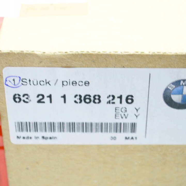 BMW 6 E24 RÜCKLEUCHTENGLAS HINTEN RECHTS 63211368216 1368216 ORIGINAL