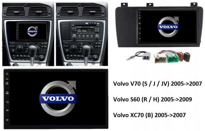 RADIO GPS ANDROID VOLVO XC70 S60 V70 2005-2009 