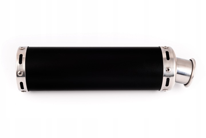 SILENCIEUX ÉCHAPPEMENT MOTOCYCLETTE UNIVERSEL ALUMINIUM NOIR