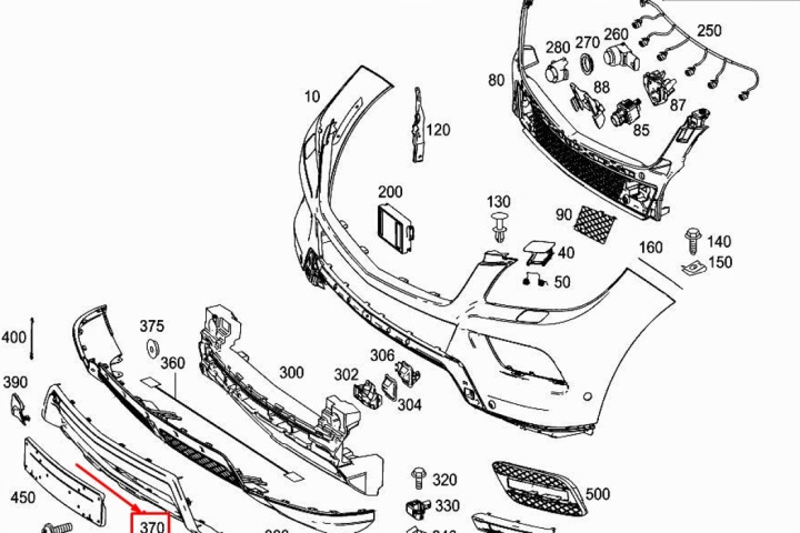 MERCEDES-BENZ M W166 AVANT PARE-CHOCS INFÉRIEUR PANNEAU WYKONCZENIOWY NEUF ORIGINE
