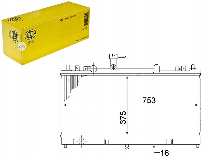 HELLA RADIATEUR DE MOTEUR L32715200 A 110038N MZ2162 photo 1 - milautoparts-fr.ukrlive.com