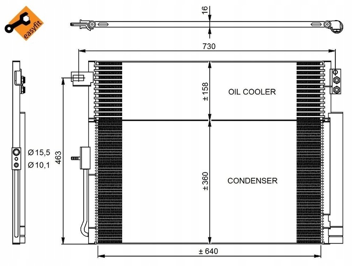 RADUADOR DE ACONDICIONADOR JEEP GRAND CHEROKEE 10- 