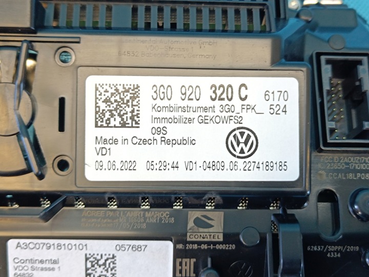 VW TIGUAN II 2 LIFT 1,5 TSI 110KW 2022 R COMPTEUR TABLEAU DE BORD 3G0920320C 76536KM
