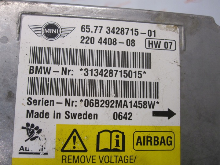 MINI R55 MODULE CAPTEUR AIRBAG 3428715