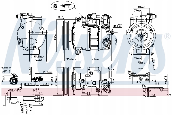 COMPRESOR DE ACONDICIONADOR MERCEDES B (W246, W242) 1.6 11.11-12.18 