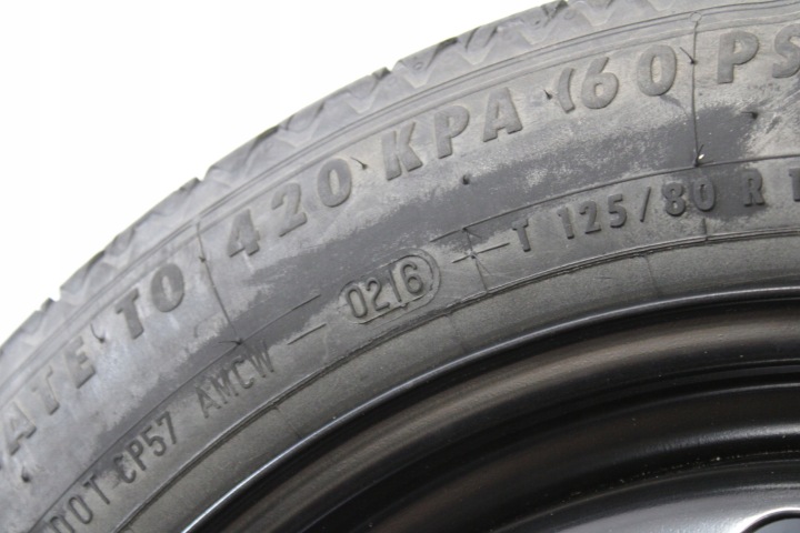 KOLO RÉGLAGE RÉSERVE T125/80 R17 ET25 VOLVO V60 CROSS COUNTRY I 1 LIFT