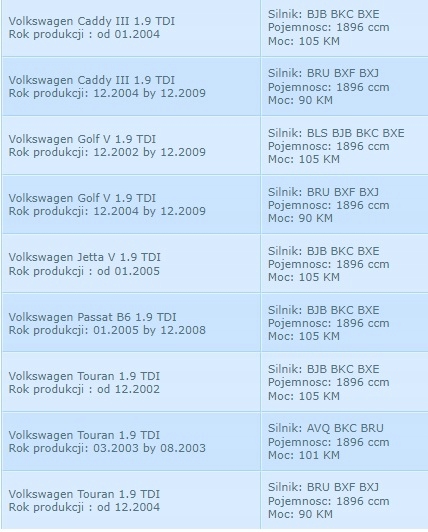 TURBO GOLF V PASSAT B6 TOURAN 1.9TDI 105KM 751851