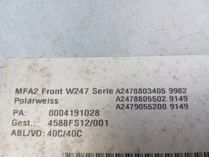 PARE-CHOCS AVANT AVANT MERCEDES B CLASSE W247 A2478803405 ORIGINAL