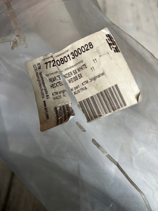 KTM SX SX-F 11-15 PLASTIQUE ARRIÈRE AILE ARRIÈRE OEM1 CUBAMOTO