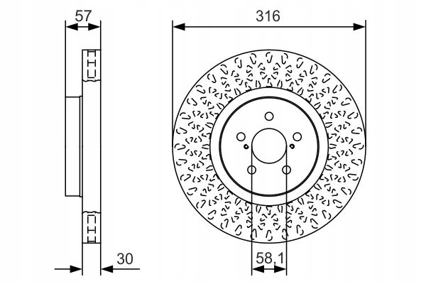 BOSCH 0 986 479 A81 DISCO DE FRENADO PARTE DELANTERA 