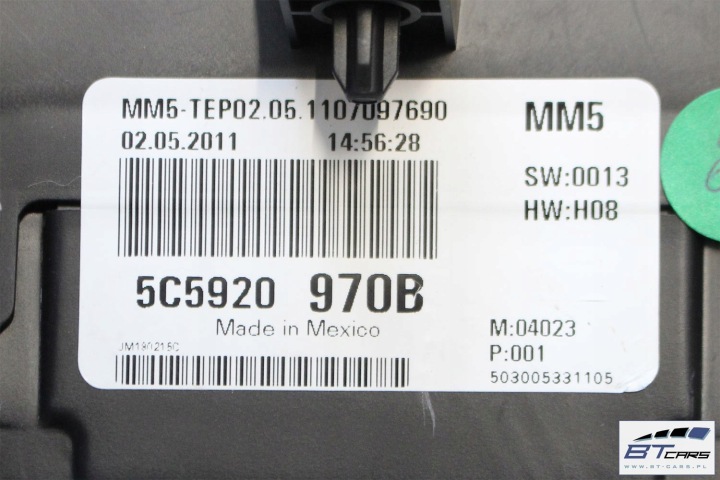 VW THE BEETLE KIT DE DÉMARRAGE INSTALLATIONS VOITURES VOITURE 5C5920970B 06J907309