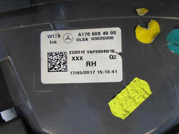 MERCEDES A CLASSE 176 176 LIFT PHARE ARRIÈRE DROITE