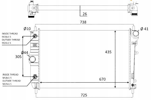 59129 NRF RADIATEUR EAU