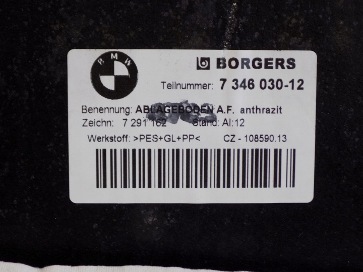 BMW F22 F87 ÉTAGÈRE ARRIÈRE COUVERCLES DE COFFRE NOIRE 7346030