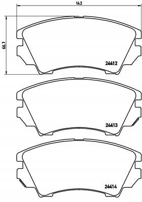 ZAPATAS DE FRENADO PARTE DELANTERA BENTLEY/BUICK/BUICK 