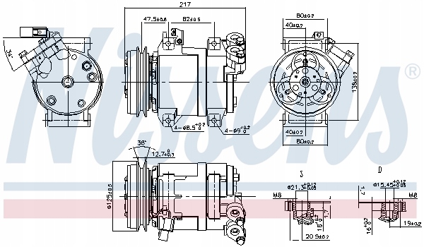 NISSENS 890064 KOMPRESOR, ACONDICIONAMIENTO 