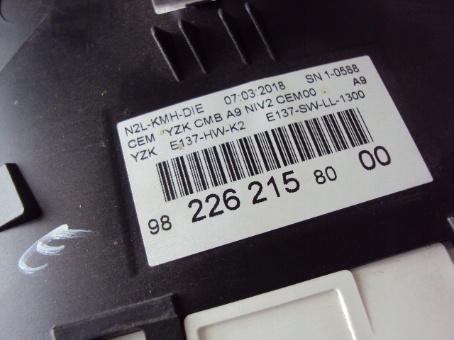 COMPTEUR TABLEAU DE BORD PEUGEOT 208 I HDI 2012-2019