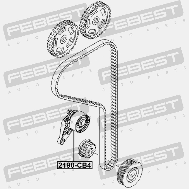 GALET TENDEUR COURROIE DISTRIBUTION FEBEST 2190-CB4